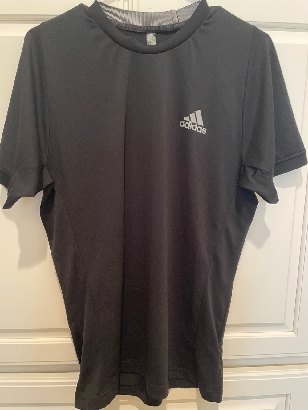 Nebraska Adidas Black Sleeve Crew Athletic Tee